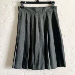 Gray grey vintage pleated skirt 26W 21.5L